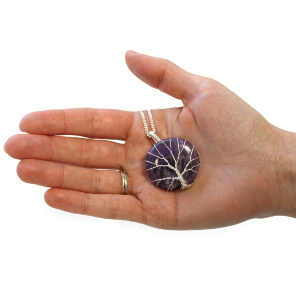 Collier de pierres précieuses Arbre de Vie - Améthyste- Vendu par 1 – Image 3
