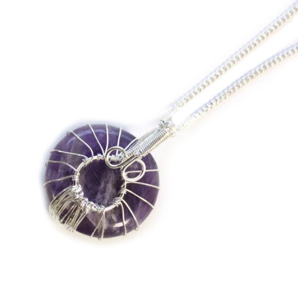 Collier de pierres précieuses Arbre de Vie - Améthyste- Vendu par 1 – Image 4