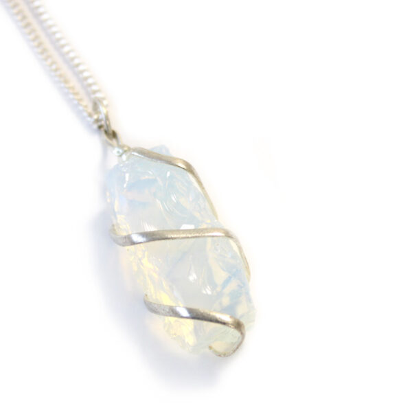 Collier enveloppé en cascade - Opalite brute- Vendu par 1 – Image 3