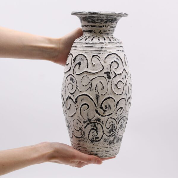 Vase en Forme de Tourbillons - Crème- Vendu par 1 – Image 4