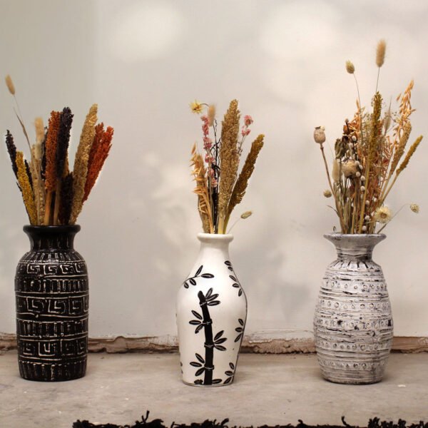 Vase en Forme de Motif en Bambou - Naturel- Vendu par 1 – Image 2