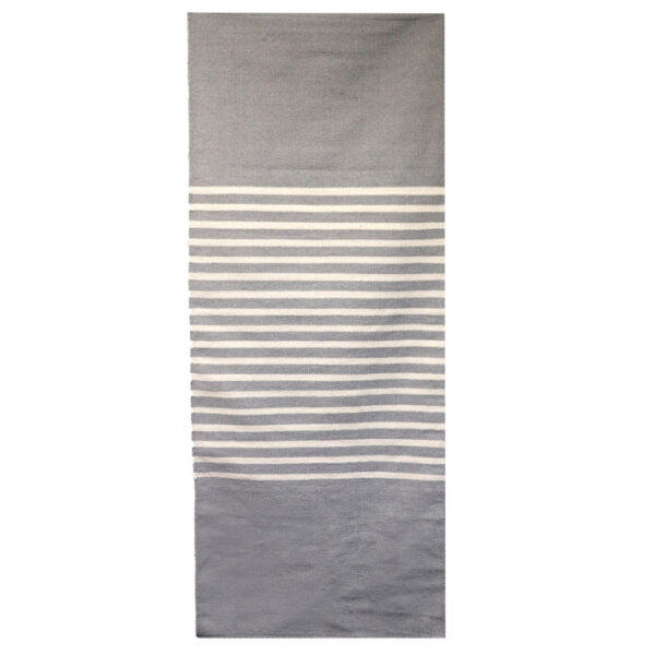 Tapis Indien en Coton - 70x170cm - Gris- Vendu par 1