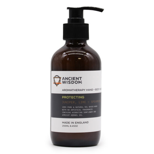 Nettoyant pour les mains et le corps au genévrier. au citron vert et à la menthe verte 250 ml- Vendu par 1
