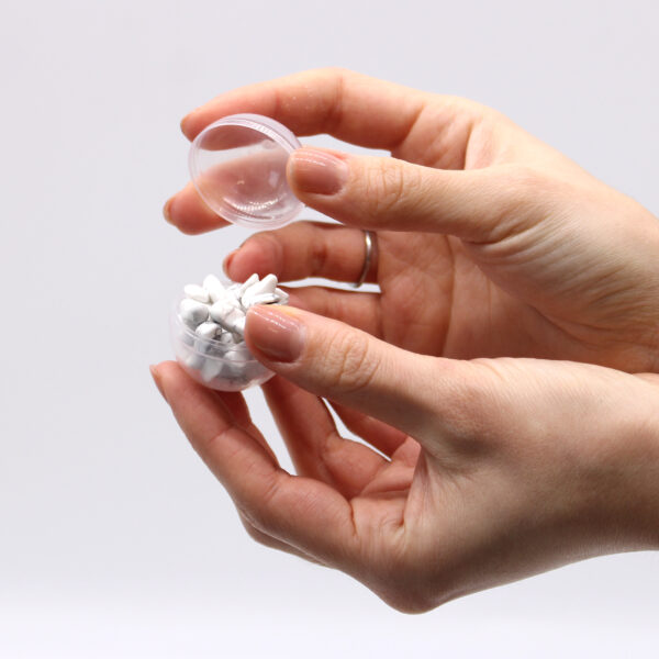 Bombe de bain de bracelet de gemme de jaspe blanc- Vendu par 1 – Image 2