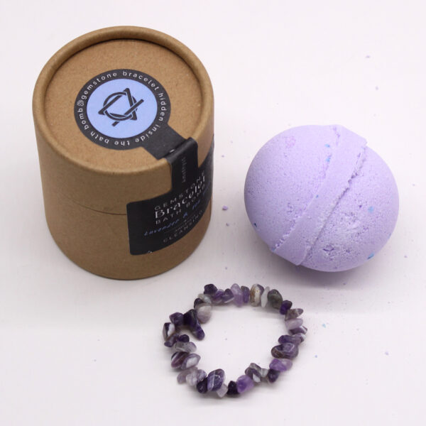 Bombe de bain de bracelet de gemme d'améthyste- Vendu par 1 – Image 3