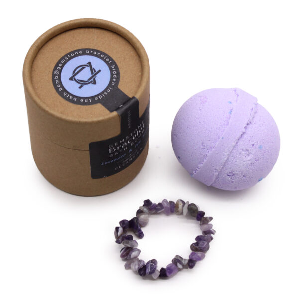 Bombe de bain de bracelet de gemme d'améthyste- Vendu par 1 – Image 4