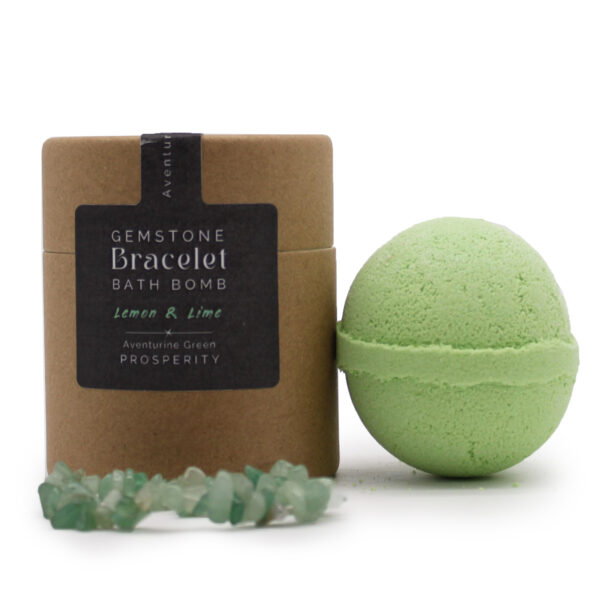 Bombe de bain de bracelet de gemme d'aventurine verte- Vendu par 1