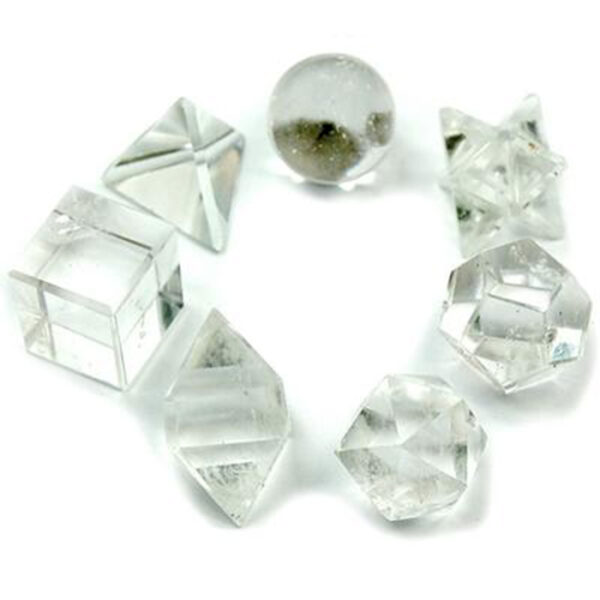 Ensemble de sept pièces en cristal géométrique- Vendu par 1
