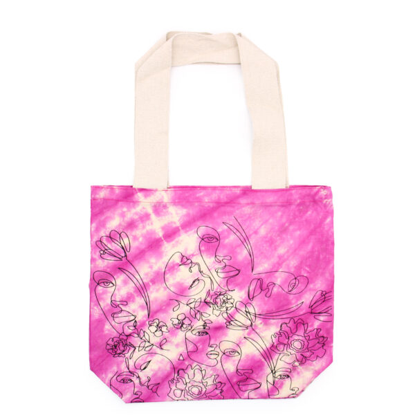 Sac en coton Tye-Dye (6oz) - 38x42x12cm - Pretty Face - Magento - Anse Naturelle- Vendu par 1