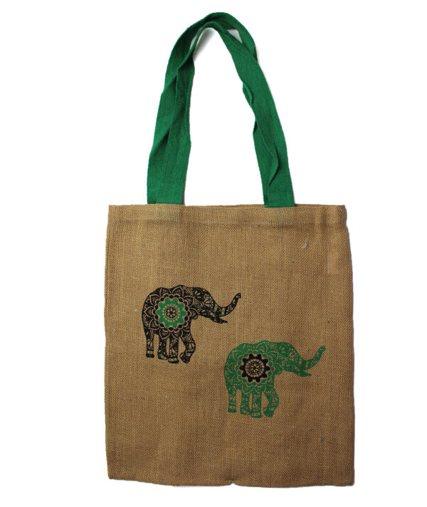 Grand sac fourre-tout en jute - Dessins mystiques - Money Cat- Vendu par 1 – Image 4