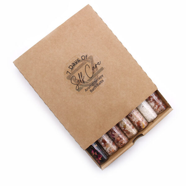 Sels de bain en flacons - Coffret cadeau de 7- Vendu par 1