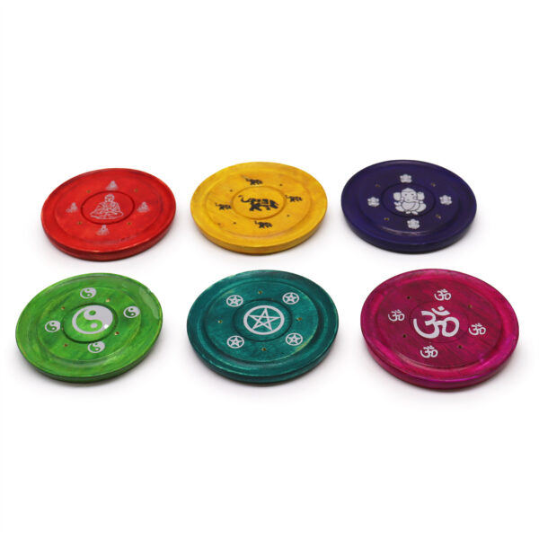 Assiettes d'encens au design assorties- Vendu par 1