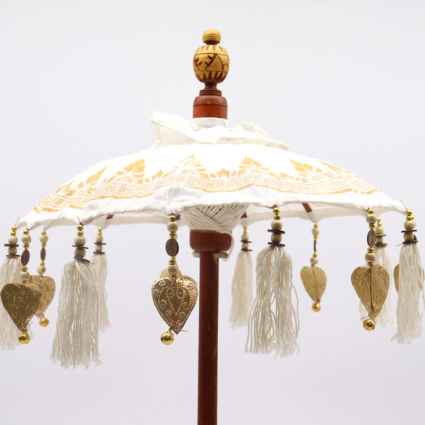 Bali Home Decor Parasol - Toile - Décor Doré - 40cm- Vendu par 1 – Image 3