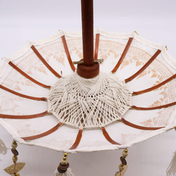 Bali Home Decor Parasol - Toile - Décor Doré - 40cm- Vendu par 1 – Image 4
