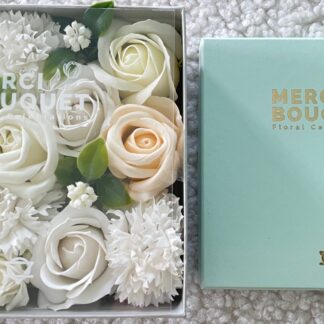 Boîte Carrée - Bénédictions de Mariage - Blanc & Ivoire- Vendu par 1