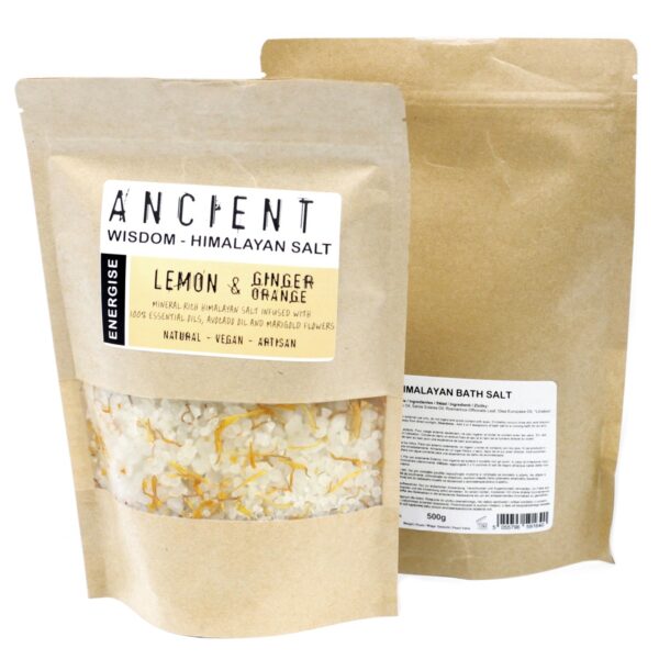 Mélange de sels de bain de l'Himalaya 500 g - Energize- Vendu par 1