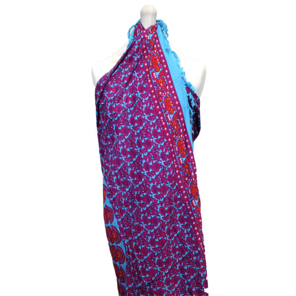 Paréo Mandela Violet Sarcelle- Vendu par 1