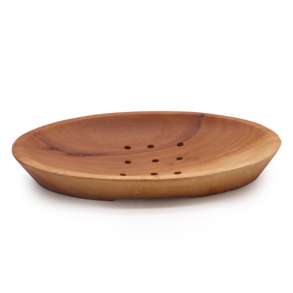 Porte-Savon Classique en Acajou - Ovale- Vendu par 1 – Image 2