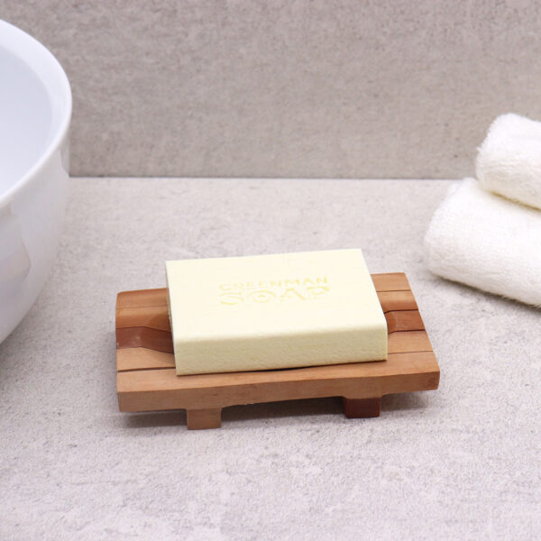 Porte-savon classique en acajou - Égouttoir à grille- Vendu par 1 – Image 4