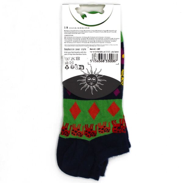 Chaussettes basses en bambou Hop Hare S/M (36-40) - Lucky Elephant- Vendu par 1 – Image 3