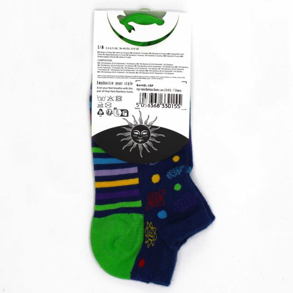 Chaussettes basses en bambou Hop Hare M/L (41-46) - 7 Chakra- Vendu par 1 – Image 3