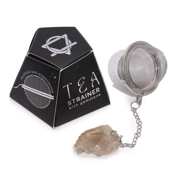 Passoire à thé en cristal brut - Quartz fumé- Vendu par 1