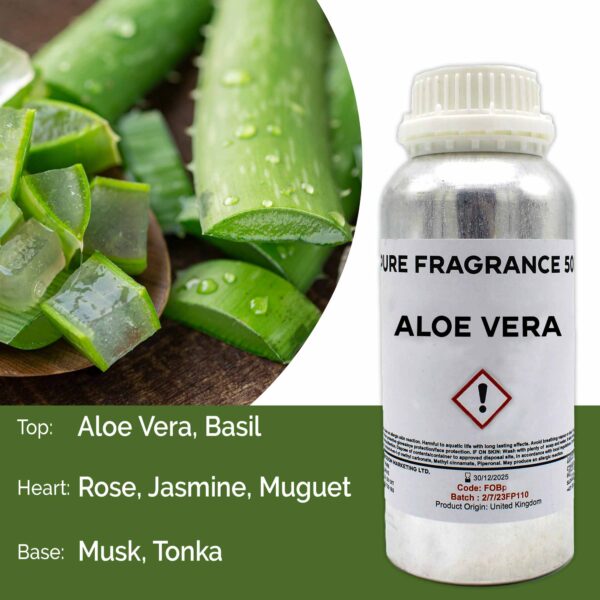 Huile parfumée pure à l'Aloe Vera - 500 ml- Vendu par 1