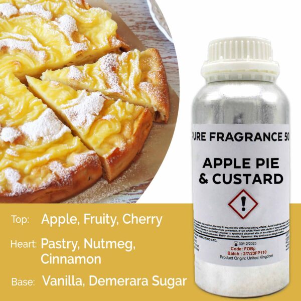 Huile parfumée pure tarte aux pommes et crème anglaise - 500 ml- Vendu par 1