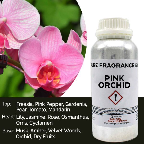 Huile parfumée pure orchidée rose - 500 ml- Vendu par 1
