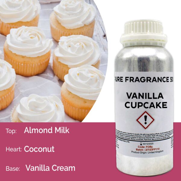 Huile parfumée pure Cupcake Vanille - 500 ml- Vendu par 1