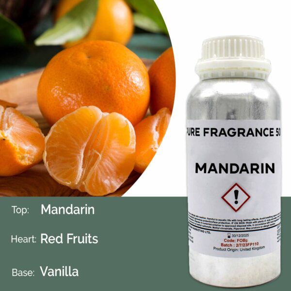 Huile parfumée pure mandarine - 500 ml- Vendu par 1