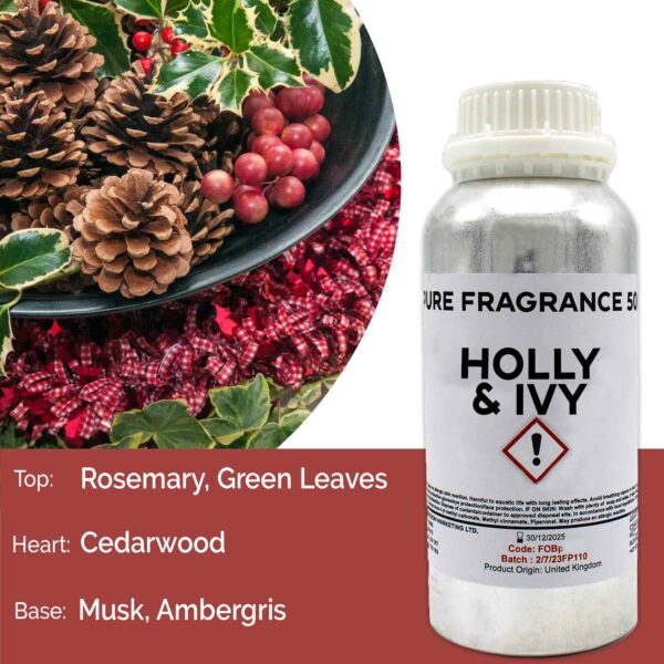 Huile parfumée pure de houx et de lierre - 500 ml- Vendu par 1