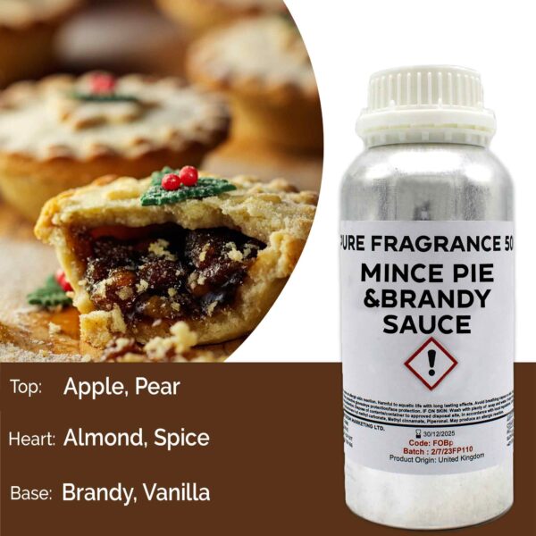 Huile parfumée pure pour tarte hachée et sauce au brandy - 500 ml- Vendu par 1