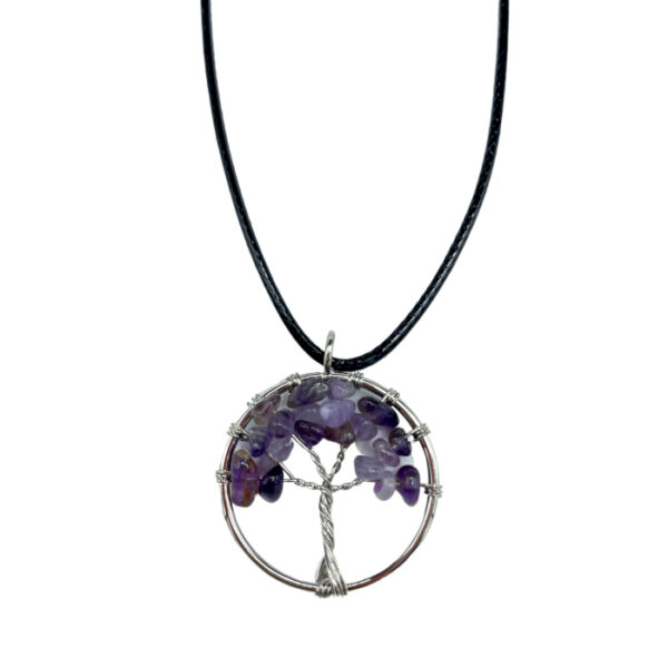 Pendentif Arbre de Vie - Améthyste- Vendu par 1