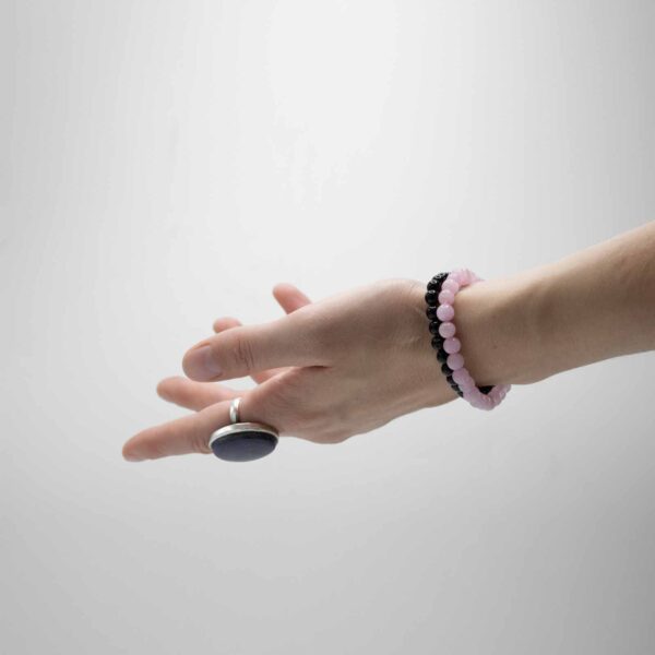 Bracelet de manifestation de pierres précieuses - Peau de Lépard - Courage- Vendu par 1 – Image 3