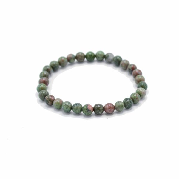 Bracelet de manifestation de pierres précieuses - Jaspe vert - Croissance- Vendu par 1