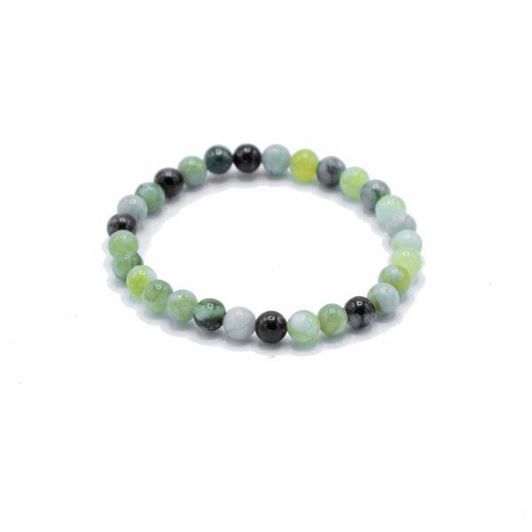 Bracelet de manifestation de pierres précieuses - Jade olive - Guérison- Vendu par 1