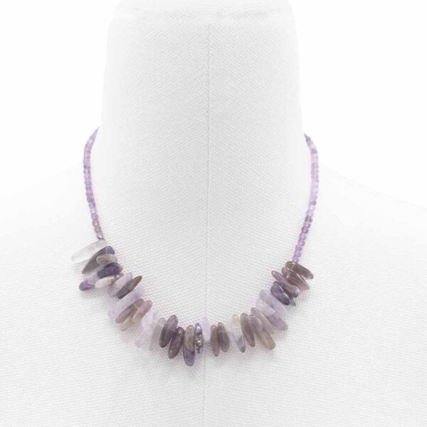 Collier de pierres précieuses longues - Améthyste- Vendu par 1 – Image 3