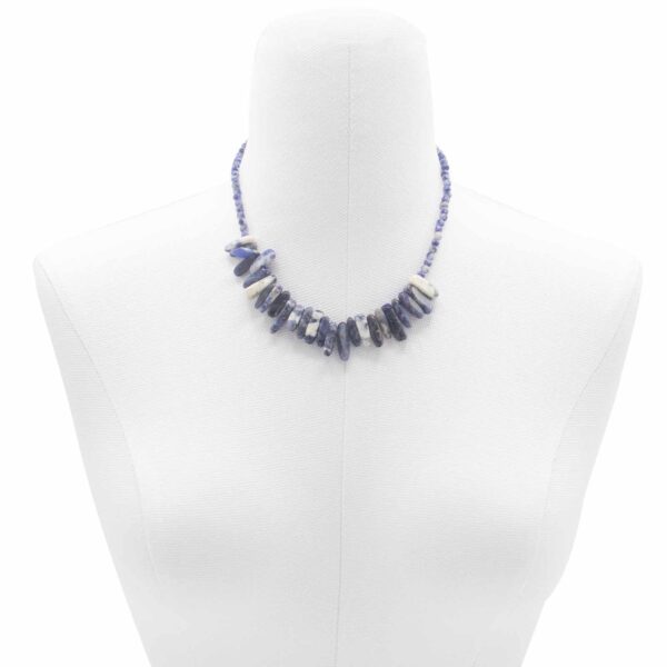 Collier de pierres précieuses longues - Sodalite- Vendu par 1 – Image 2