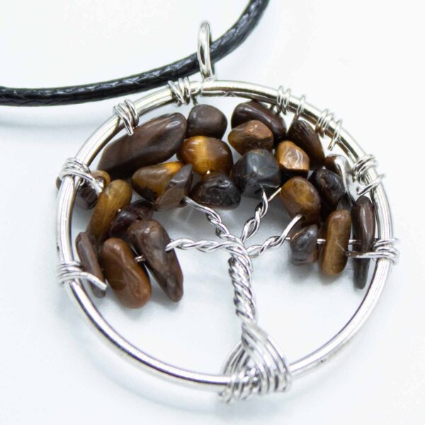Pendentif Arbre de Vie - Oeil de Tigre- Vendu par 1 – Image 4