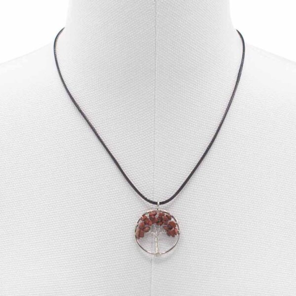 Pendentif Arbre de Vie - Jaspe Rouge- Vendu par 1 – Image 3