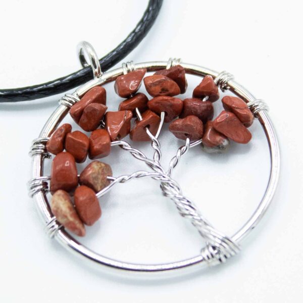 Pendentif Arbre de Vie - Jaspe Rouge- Vendu par 1 – Image 4