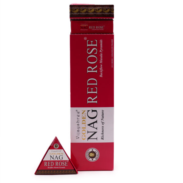 42 g Jumbo Golden Nag  Cônes d'encens à reflux de rose rouge- Vendu par 1