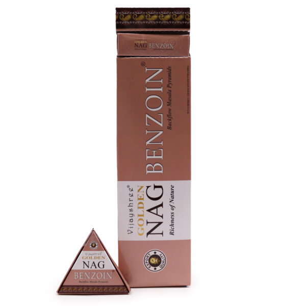 42g Jumbo Golden Nag - Cônes d'encens à reflux benjoin- Vendu par 1
