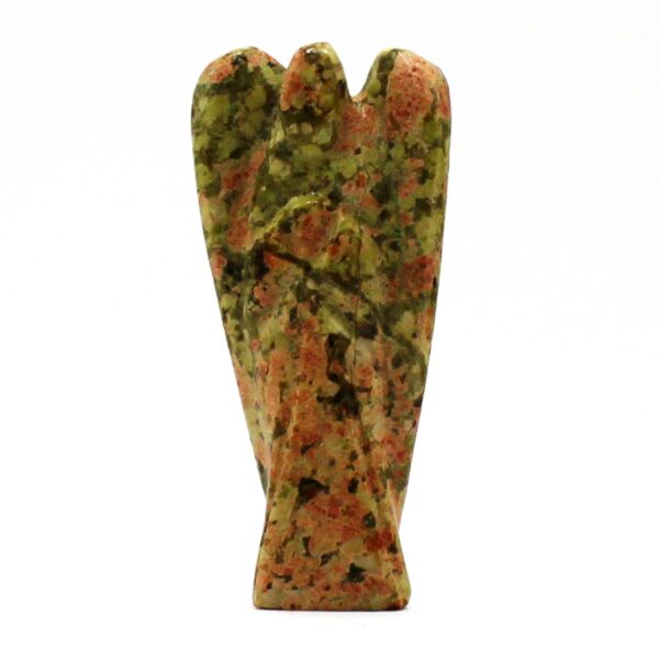 Ange en pierre précieuse sculptée à la main - Unakite- Vendu par 1
