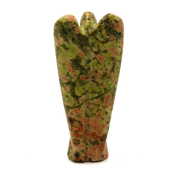 Ange en pierre précieuse sculptée à la main - Unakite- Vendu par 1 – Image 2