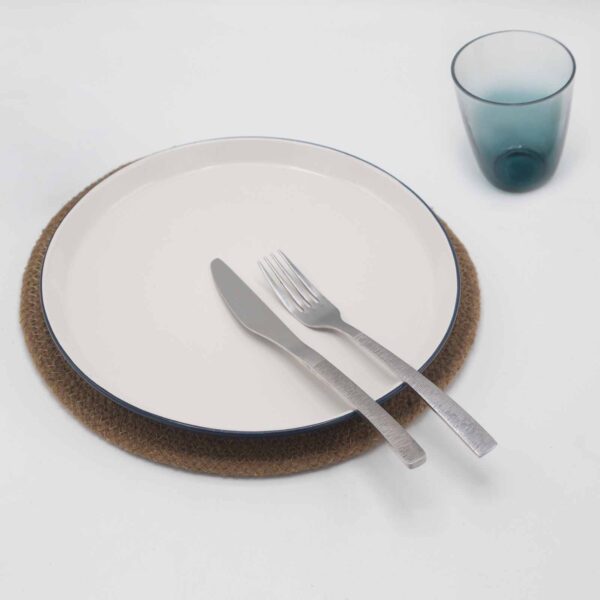Set de Table Naturel - Jute & Coton 30cm - Bordure Naturelle- Vendu par 1 – Image 3