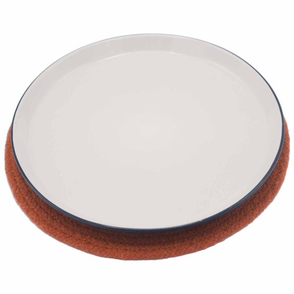 Set de Table Naturel - Jute & Coton 30cm - Clay Boarder- Vendu par 1 – Image 2