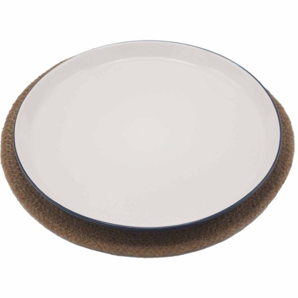 Set de Table Naturel - Jute & Coton 30cm - Bordure Naturelle- Vendu par 1 – Image 2
