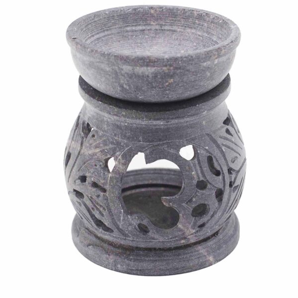 Petit brûleur à mazout en pierre ollaire 8cm - Om- Vendu par 1